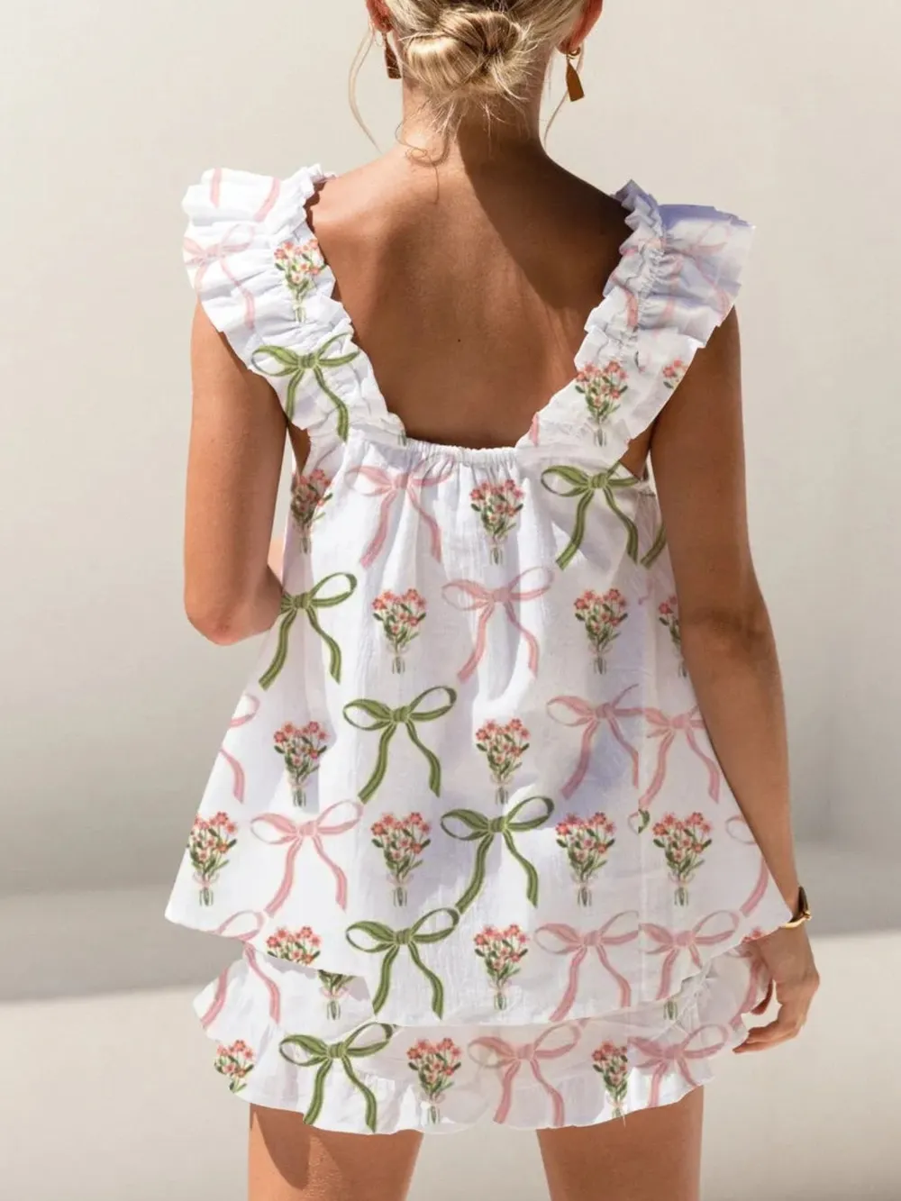 Ruffled Striped Tank and Shorts Set, image 12