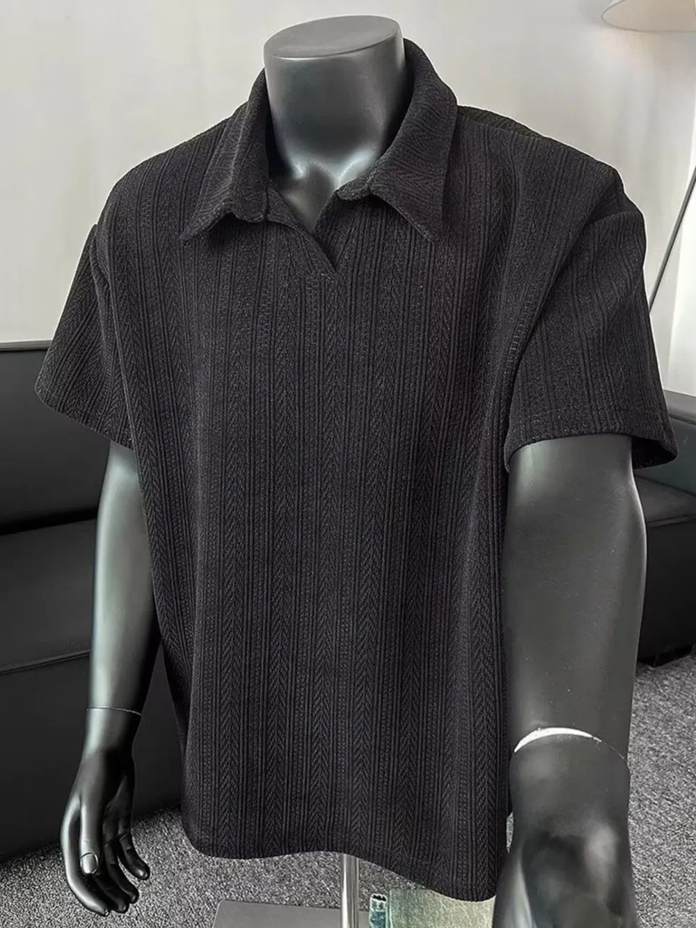 Men's Plus Size Collared Neck Short Sleeve Polo, image 4