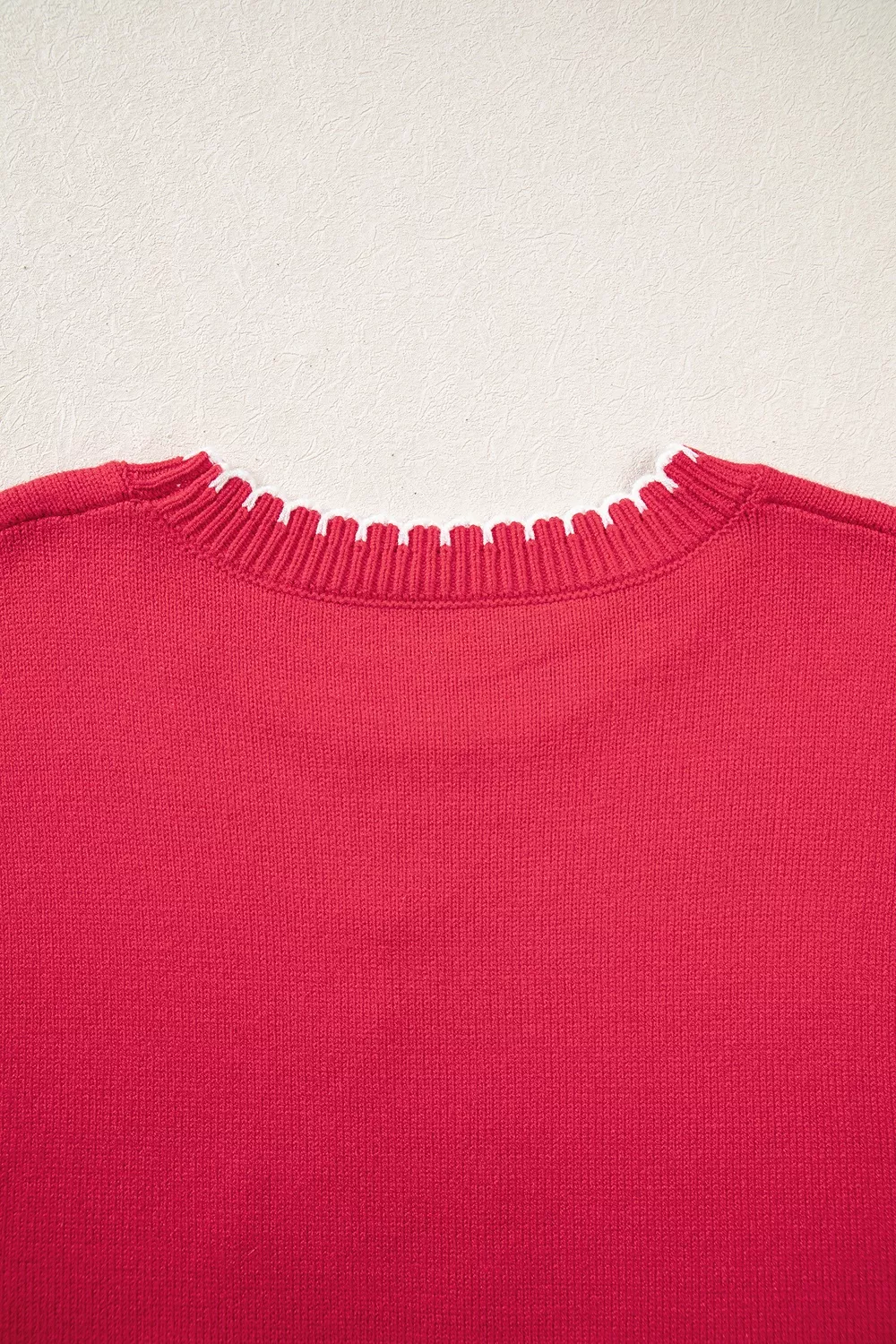Stitched Detail Christmas Tree Holiday Casual Sweater, image 6