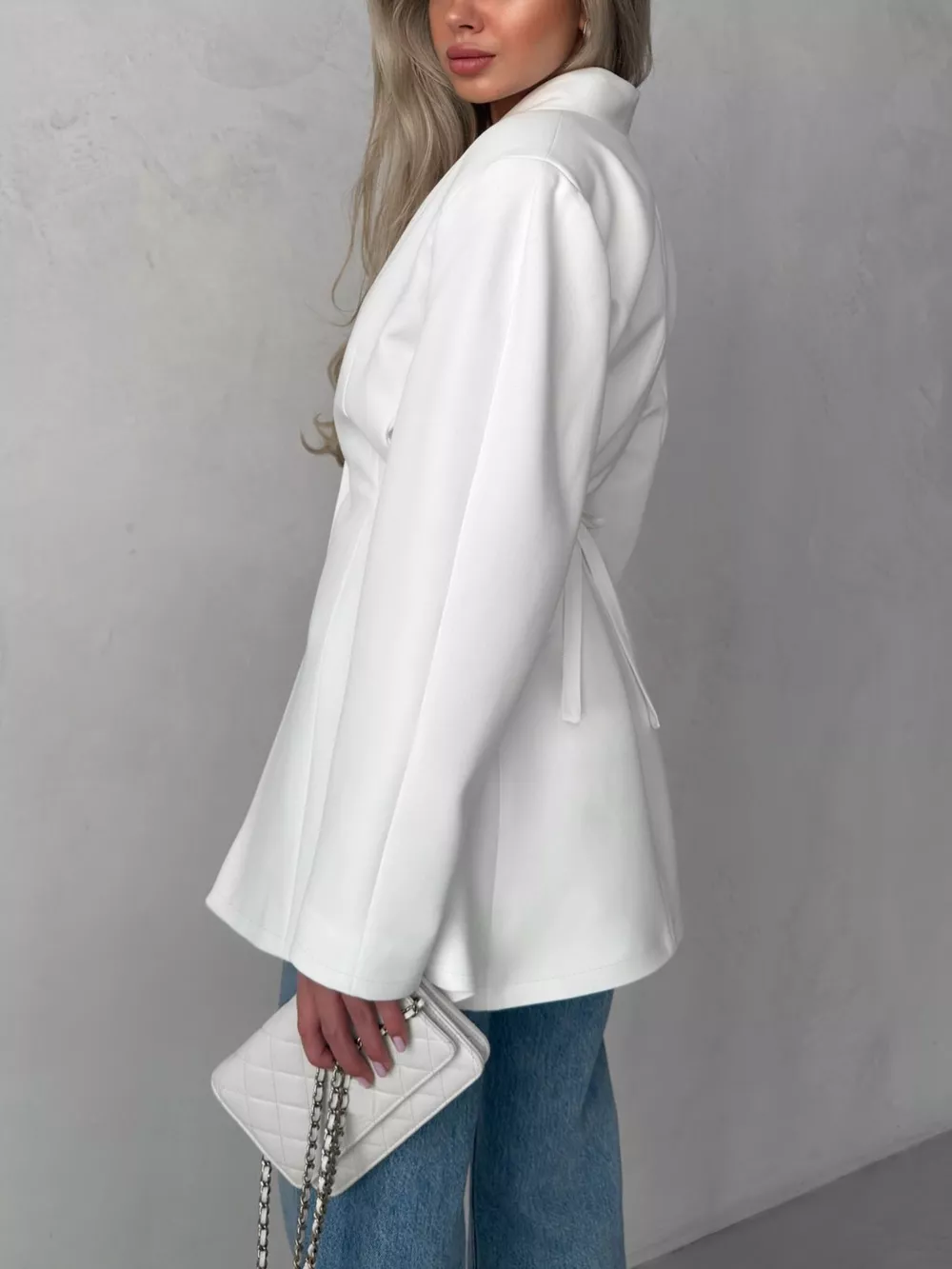 One Button Long Sleeve Blazer, image 3