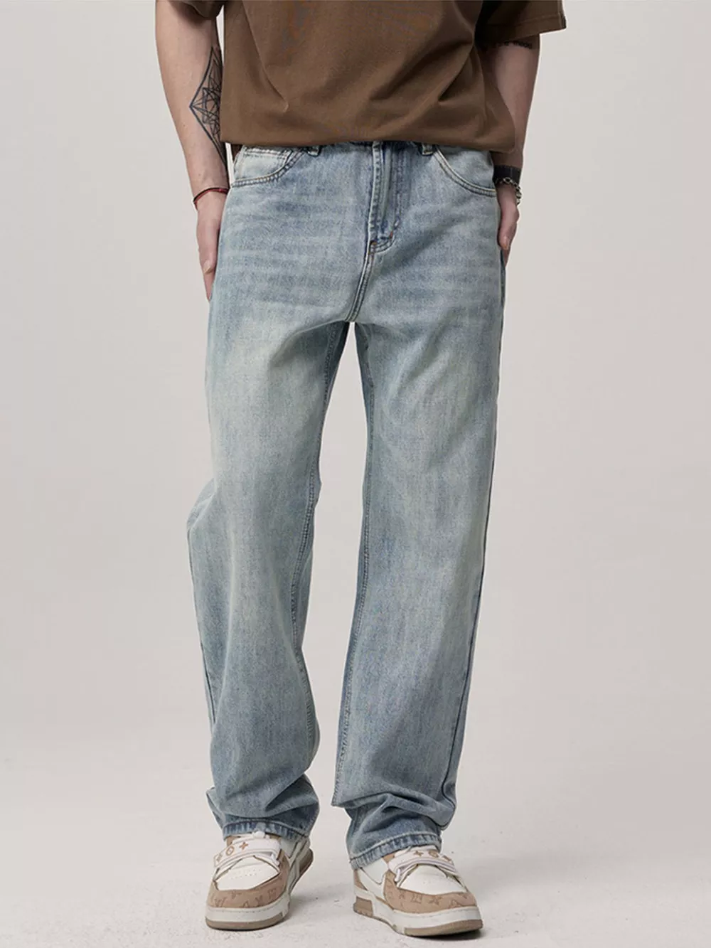 Men's Wash Loose Fit Jeans