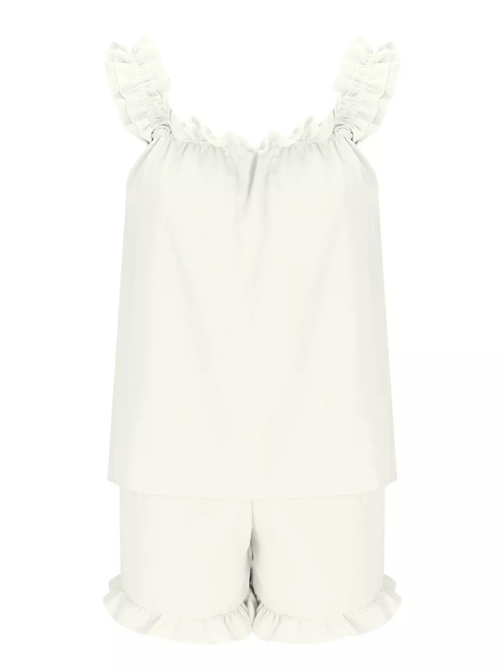 Ruffle Trim Sleeveless Top and Shorts Set, image 6