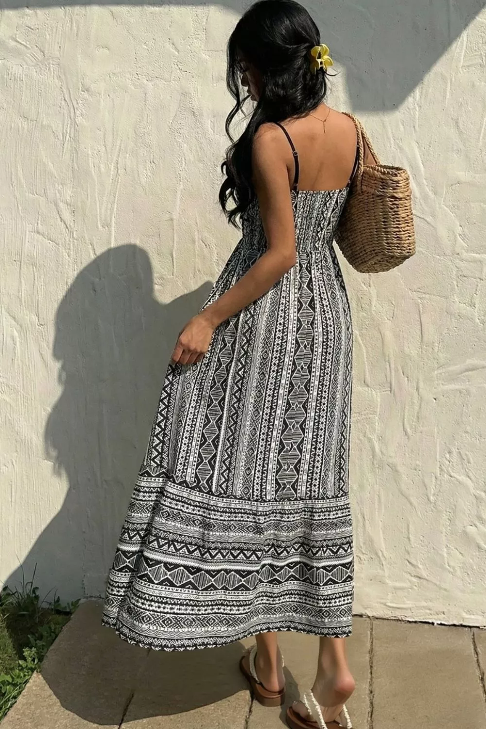 Tie-Front Square Neck Cami Dress, image 2