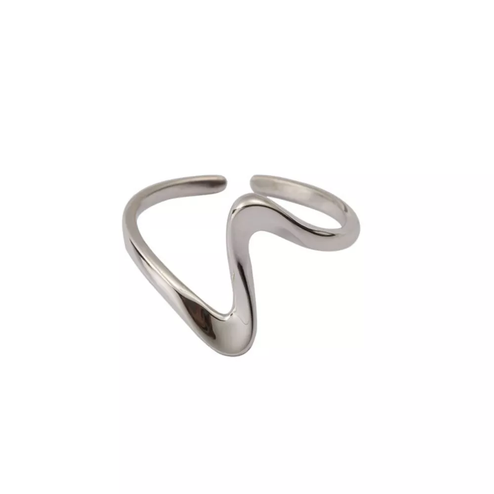 925 Sterling Silver Irregular Ring, image 5