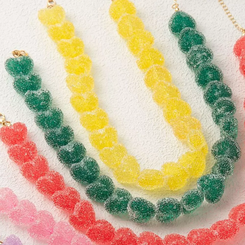 Colorful Resin Heart Necklace, image 21
