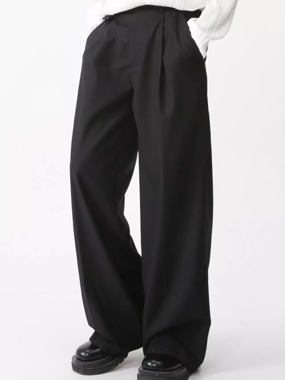 Men's High-Waisted Wide-Leg Pants
