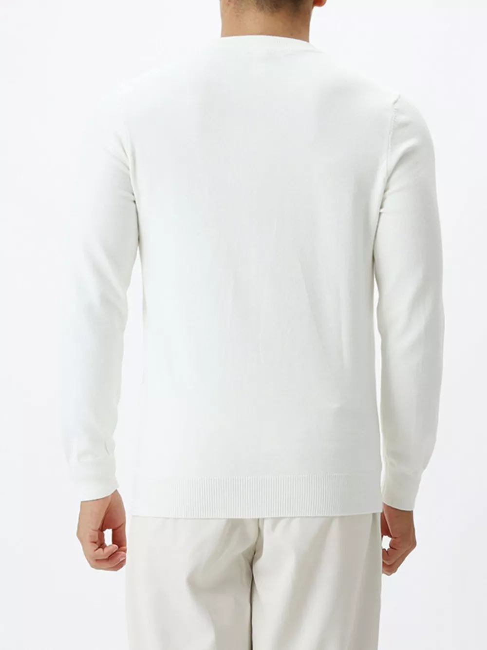 Men's Plus Size Classic Crew Neck Sweater, image 10
