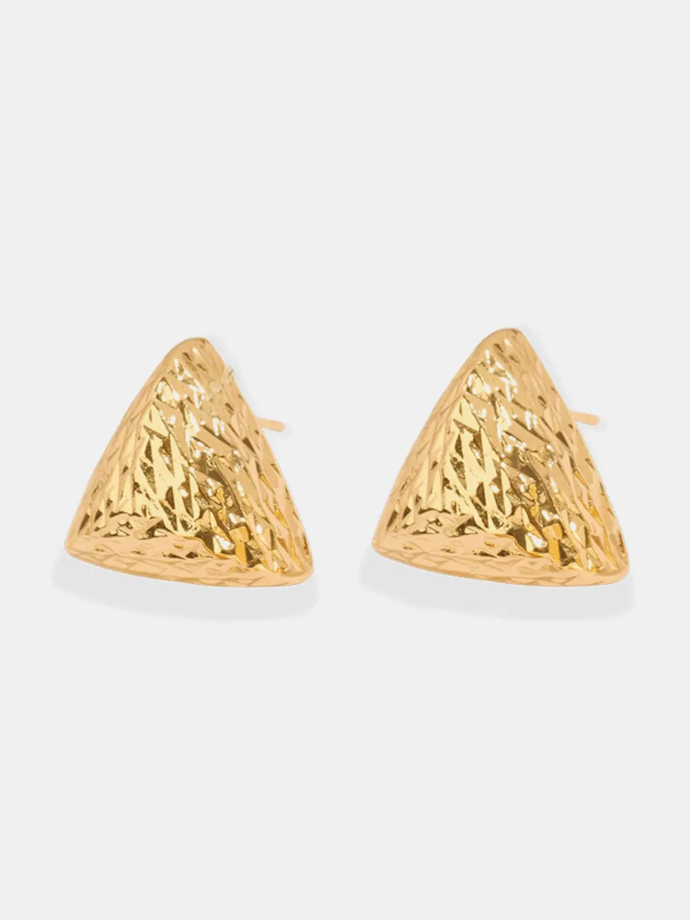 Gold-Plated Geometric Stud Earrings, image 5