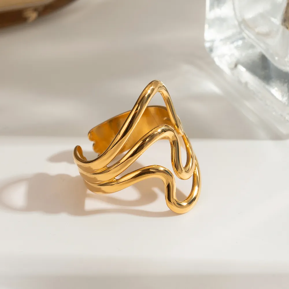 Stainless Steel Corrugated Open Ring, image 4