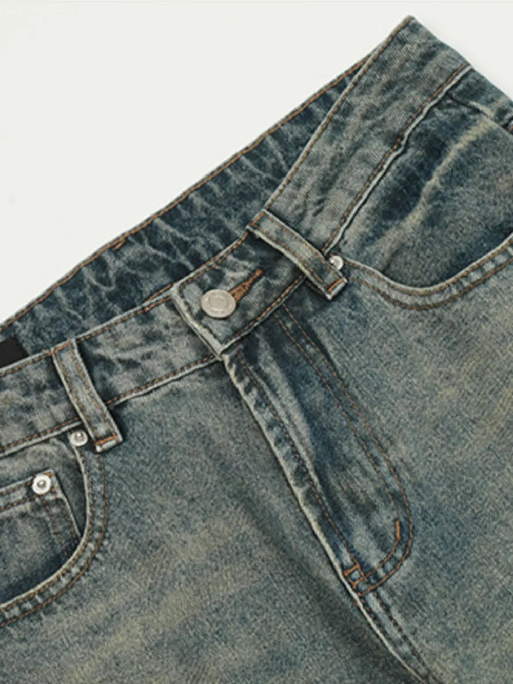 Men's Distressed Straight Leg Jeans, image 7
