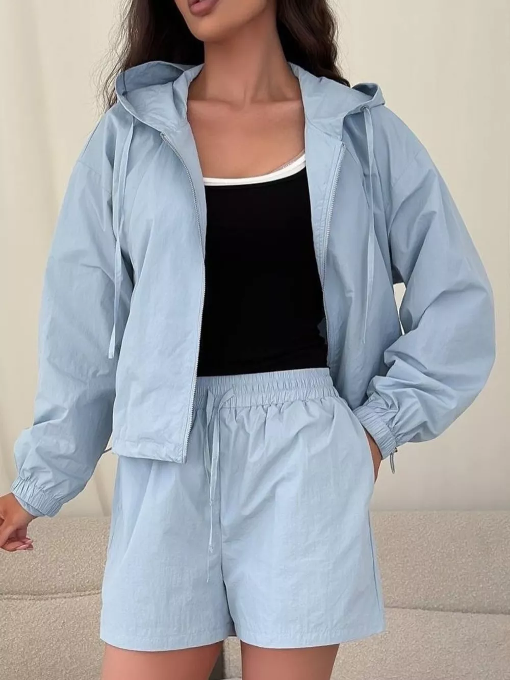 Lightweight Hooded Jacket and Shorts Set, image 20