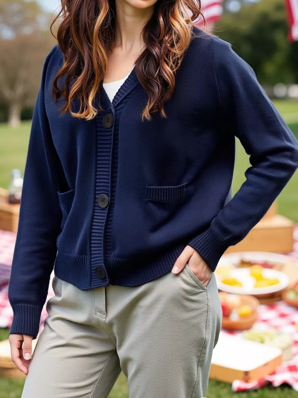 US Flag Button Up Cardigan, image 13