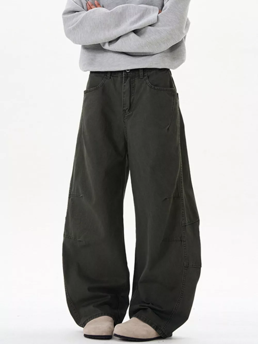 Men's Wide Leg Pocketed Pants