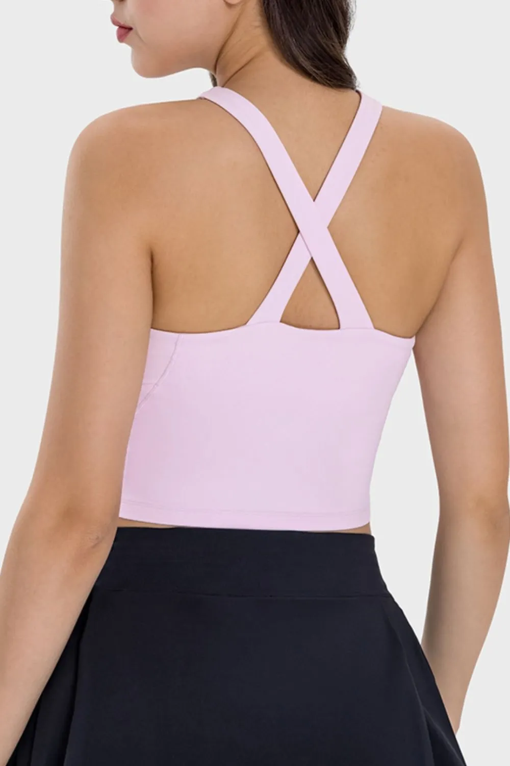 Crisscross Grecian Neck Active Cami, image 12