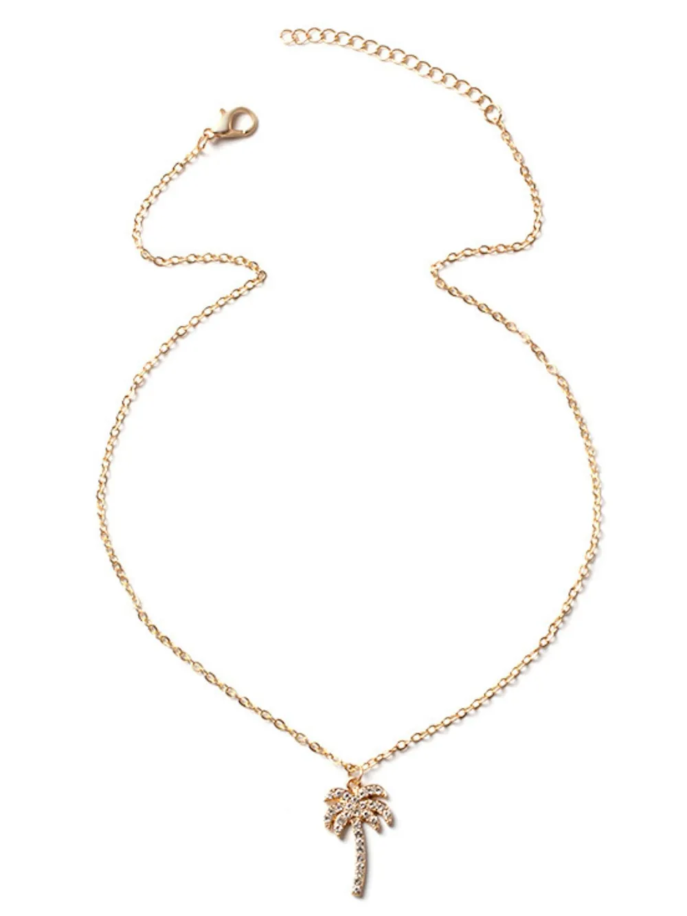 Zircon Palm Tree Pendant Necklace, image 5