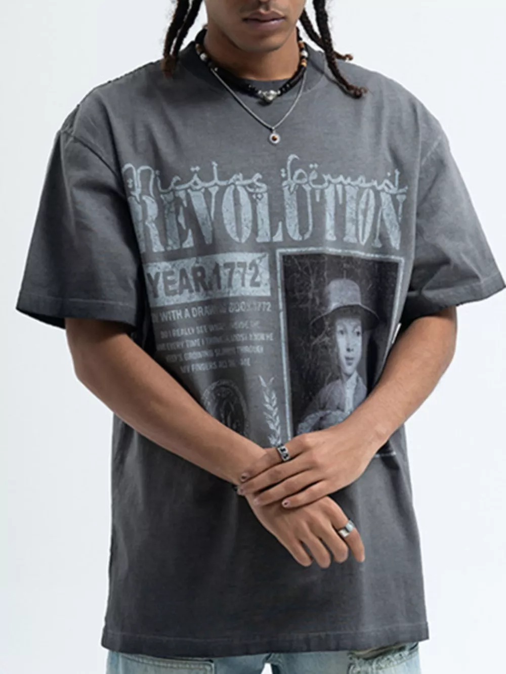 Men's Letter Graphic Oversized T-Shirt