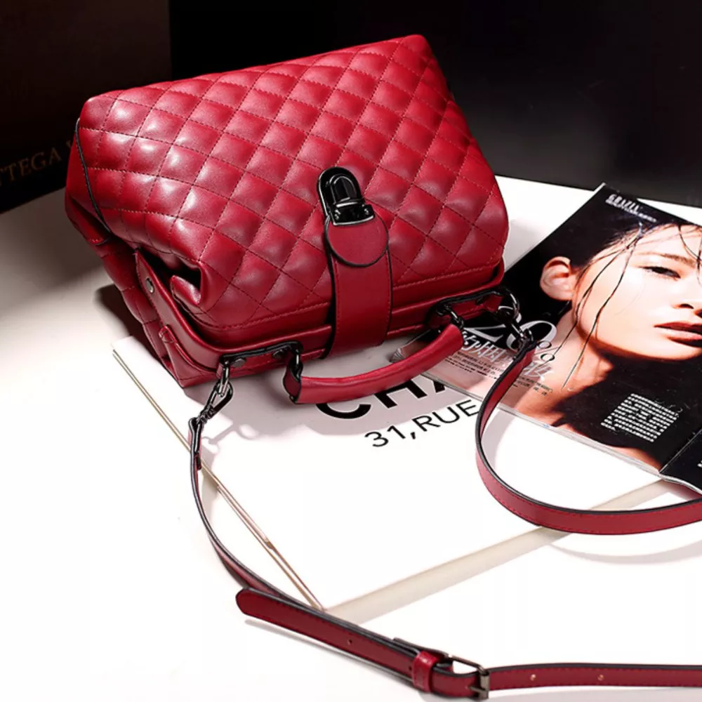 Quilted Crossbody Bag with Top Handle, image 5