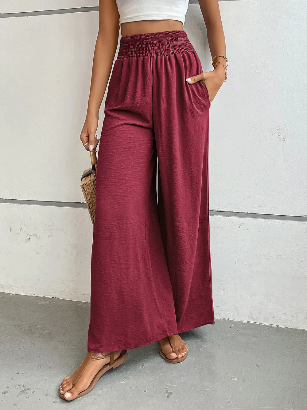 Wide Leg Pants with Pockets, image 31