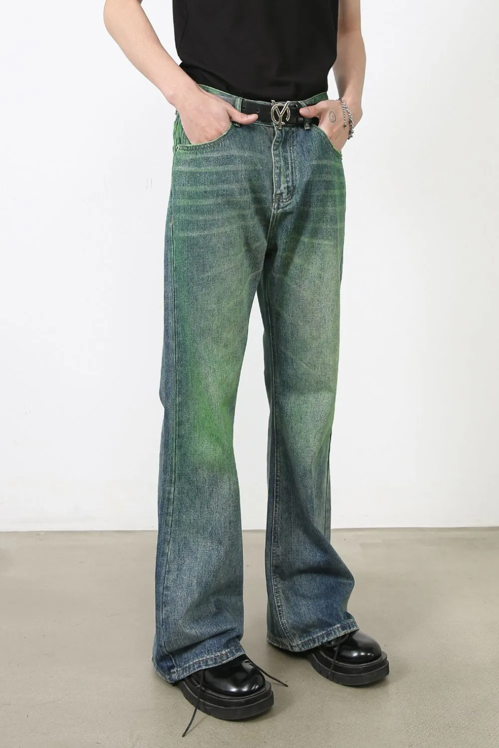 Men's Bootcut Jeans with Pockets, image 4