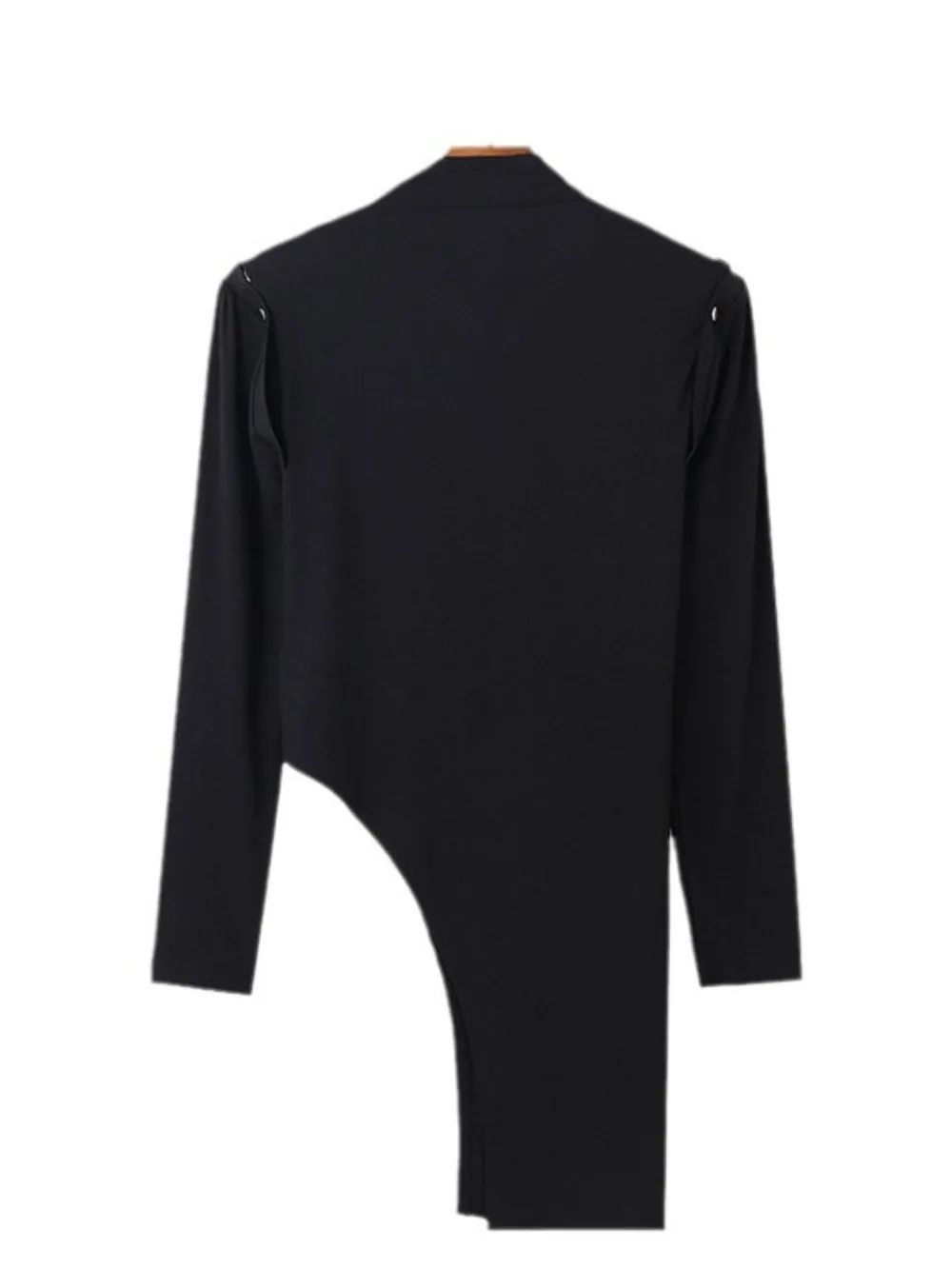 Men's Asymmetrical Mock Neck Cold Shoulder Top, image 5