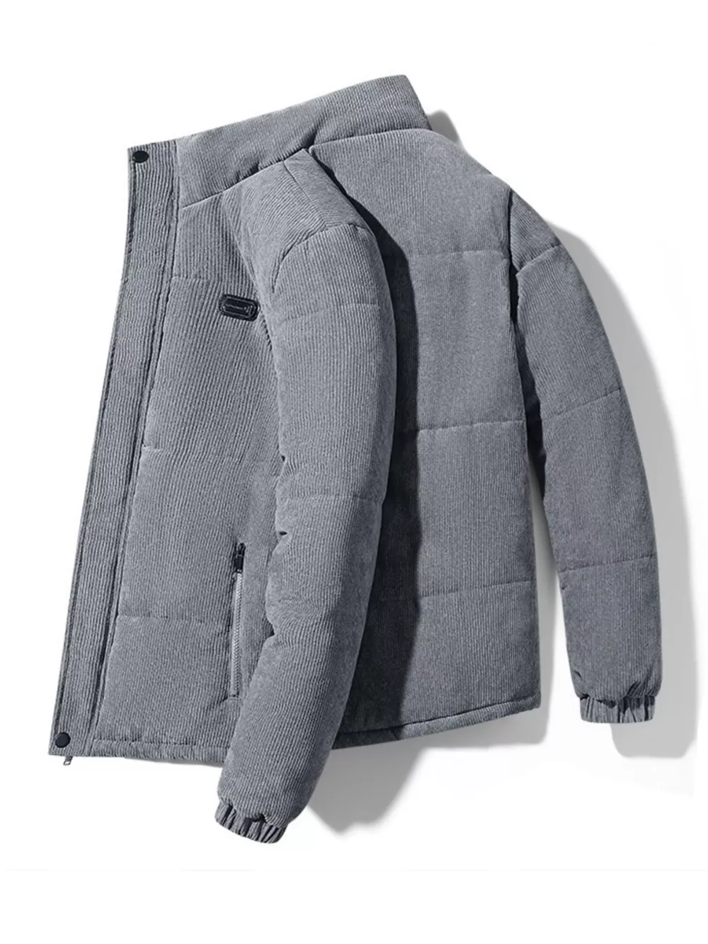 Men's Plus Size Corduroy Padded Winter Coat, image 5