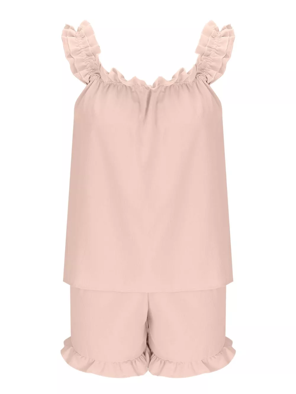 Ruffle Trim Sleeveless Top and Shorts Set, image 11