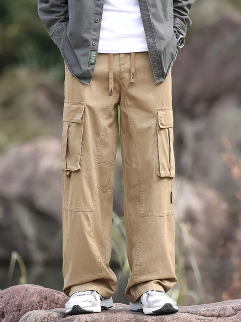 Men's Plus Size Relaxed Fit Cargo Pants, image 5