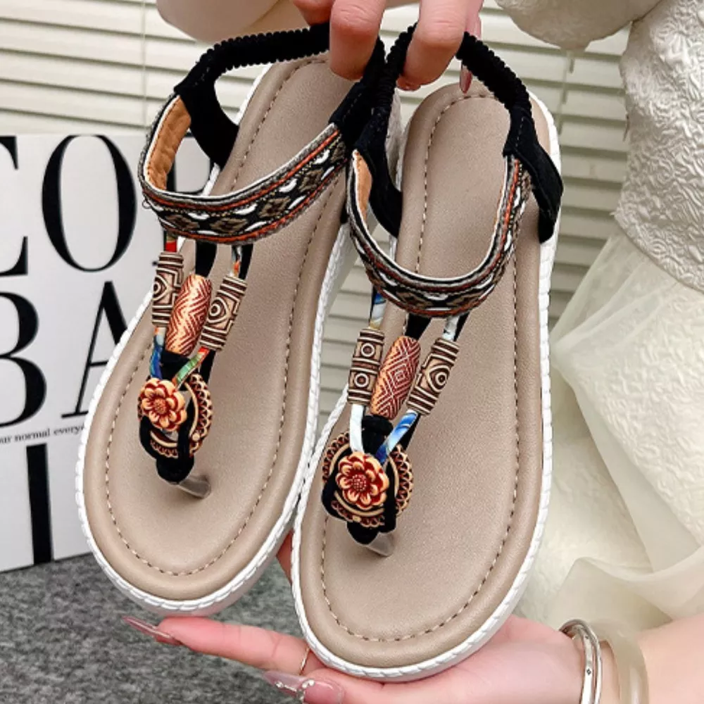 Toe Post Wedge Sandals, image 4