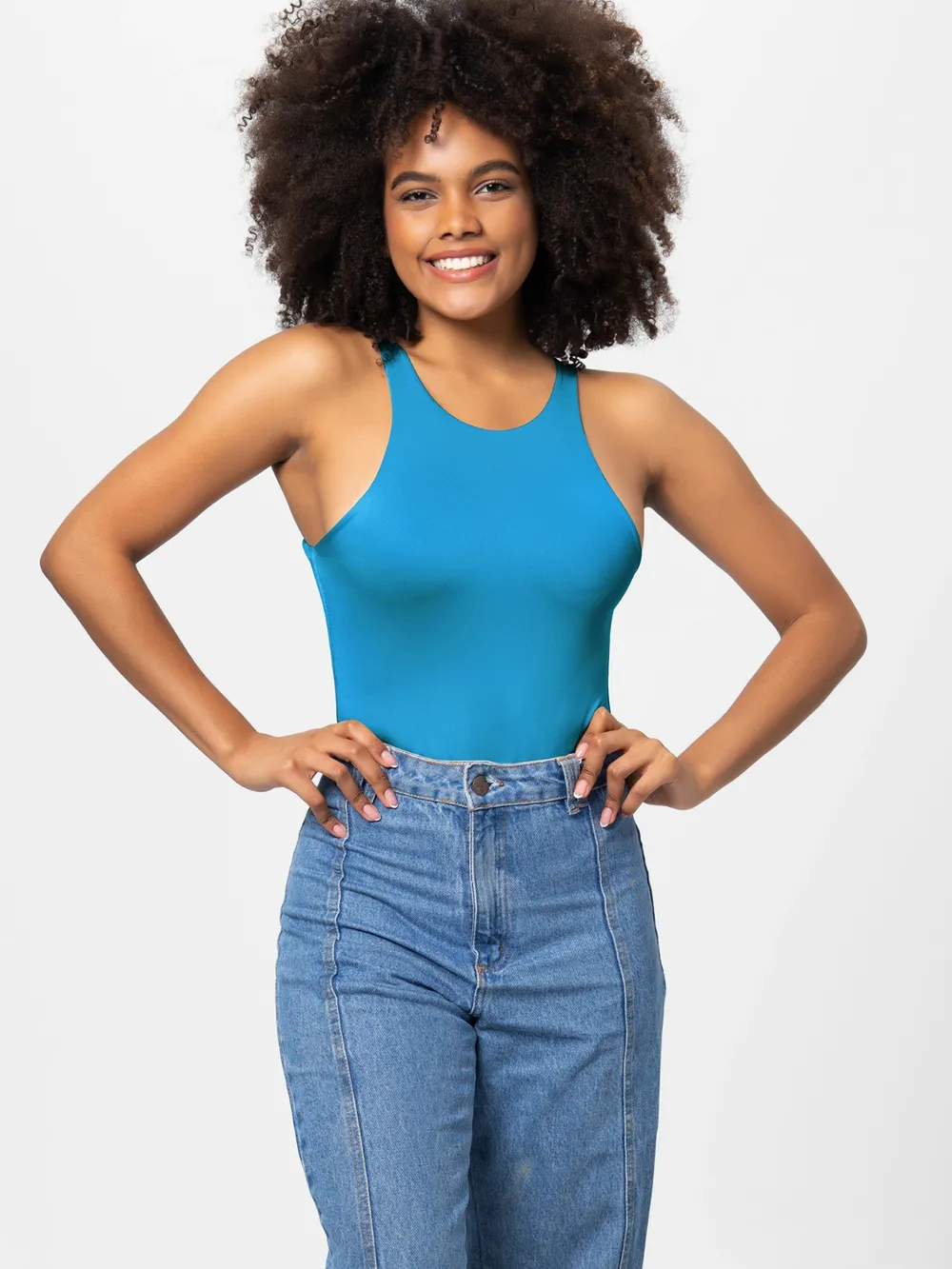 Full Size Round Neck Wide Strap Bodysuit, image 26