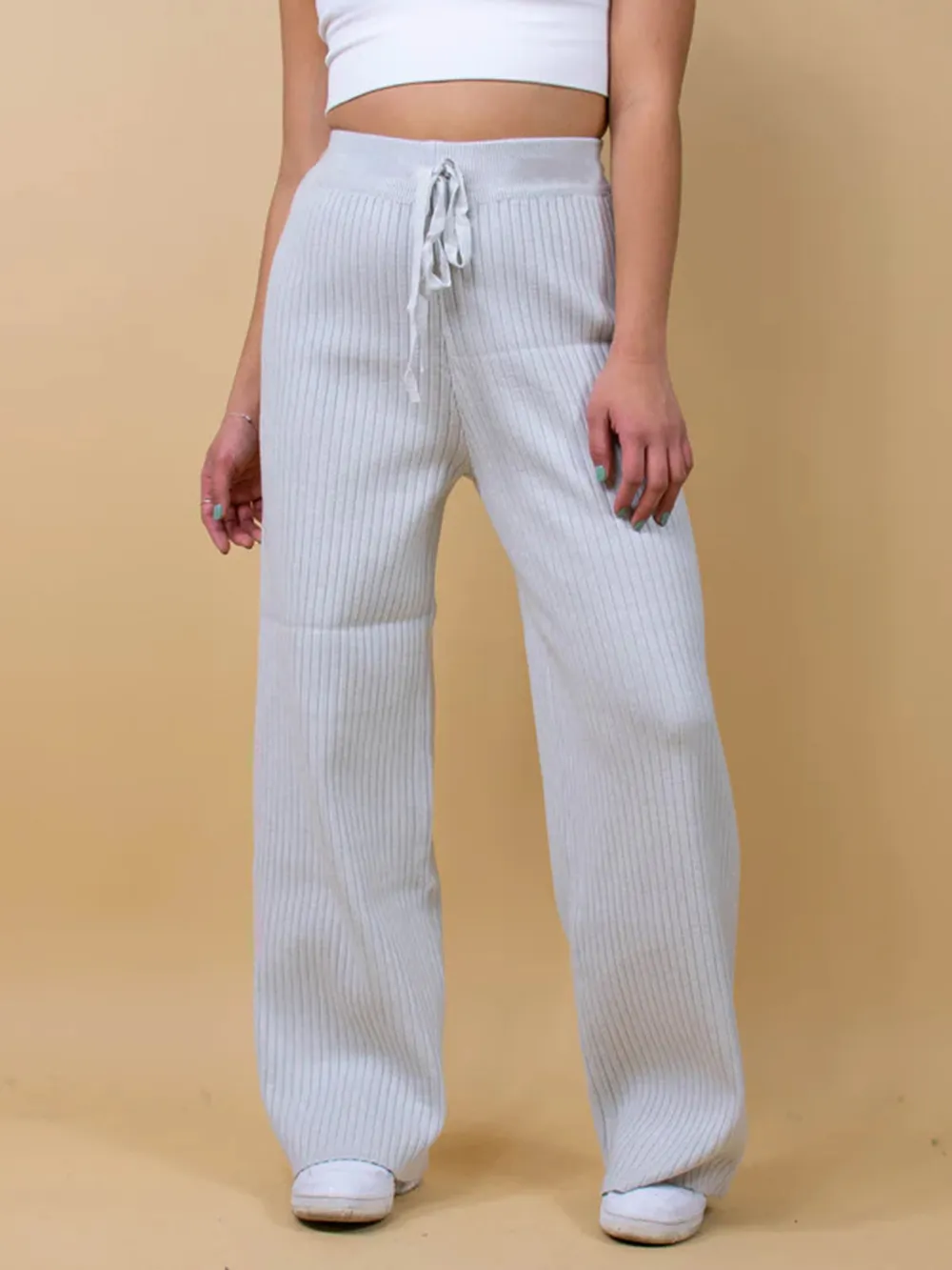Ribbed Wide Leg Sweater Pants, image 13