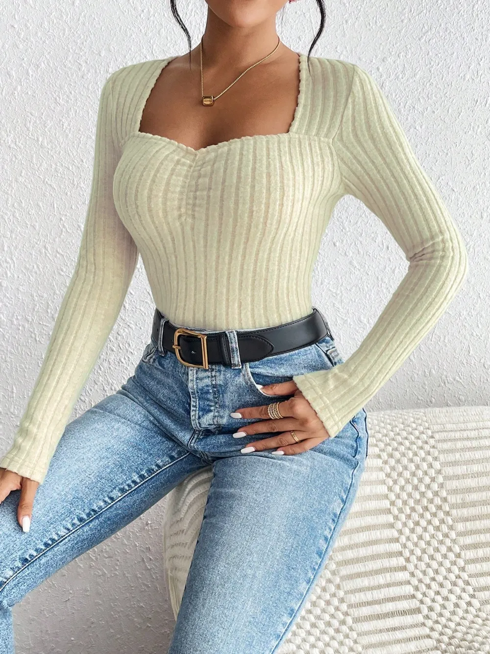 Ribbed Long Sleeve T-Shirt, image 18