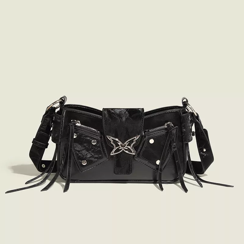 Butterfly Decor Flap Crossbody Bag, image 2