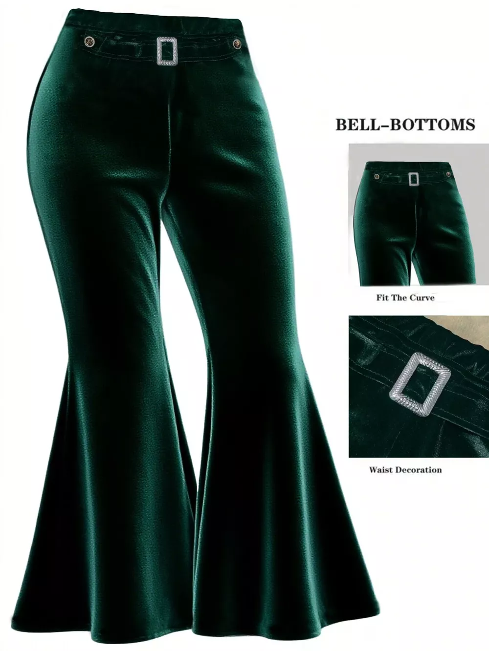 Plus Size Velvet Flared Pants, image 4
