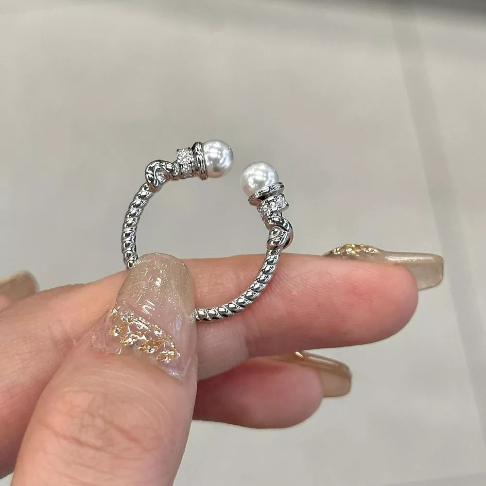 Pearl Open Cuff Ring, image 5