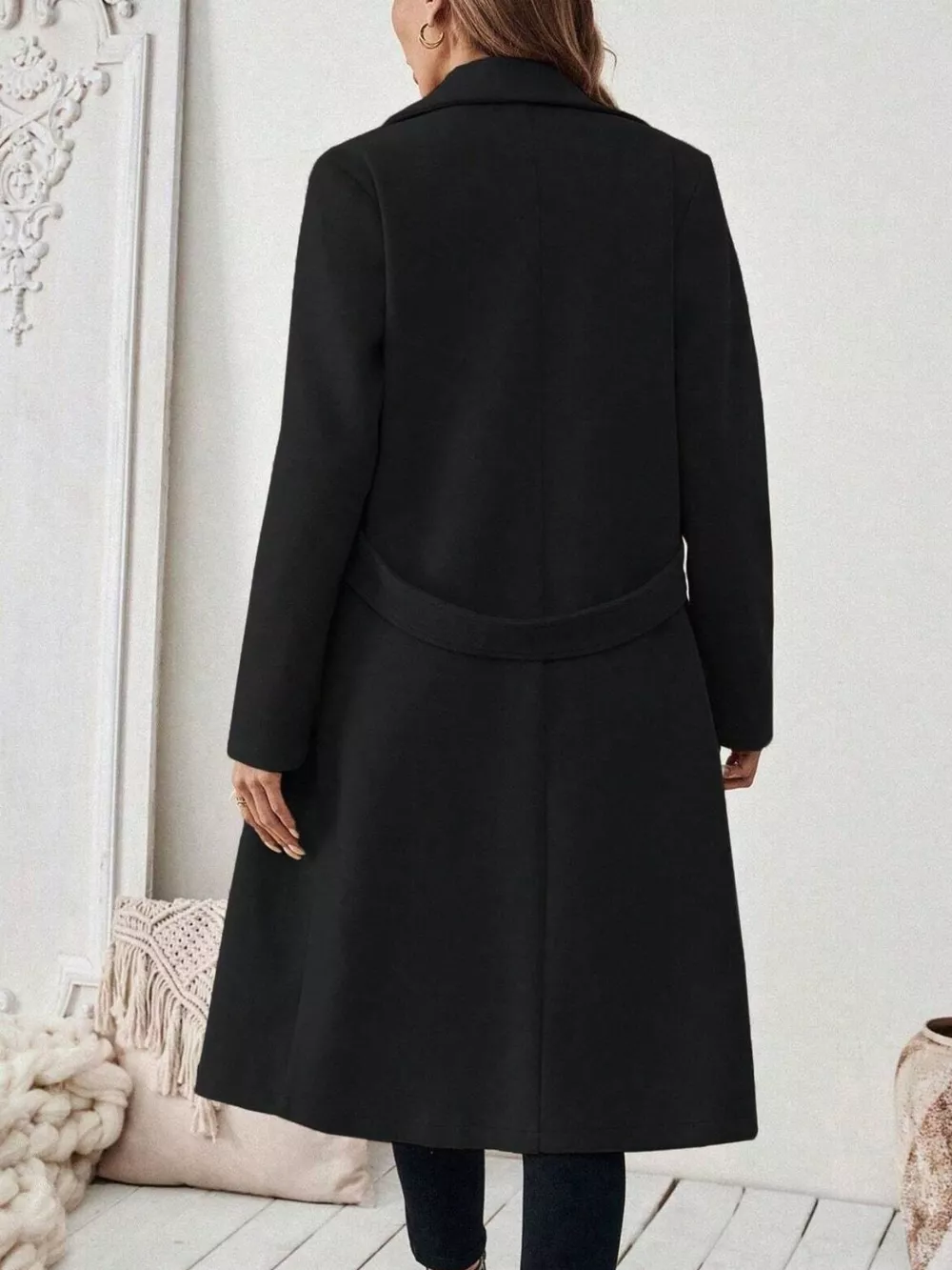 Lapel Collar Longline Coat, image 10