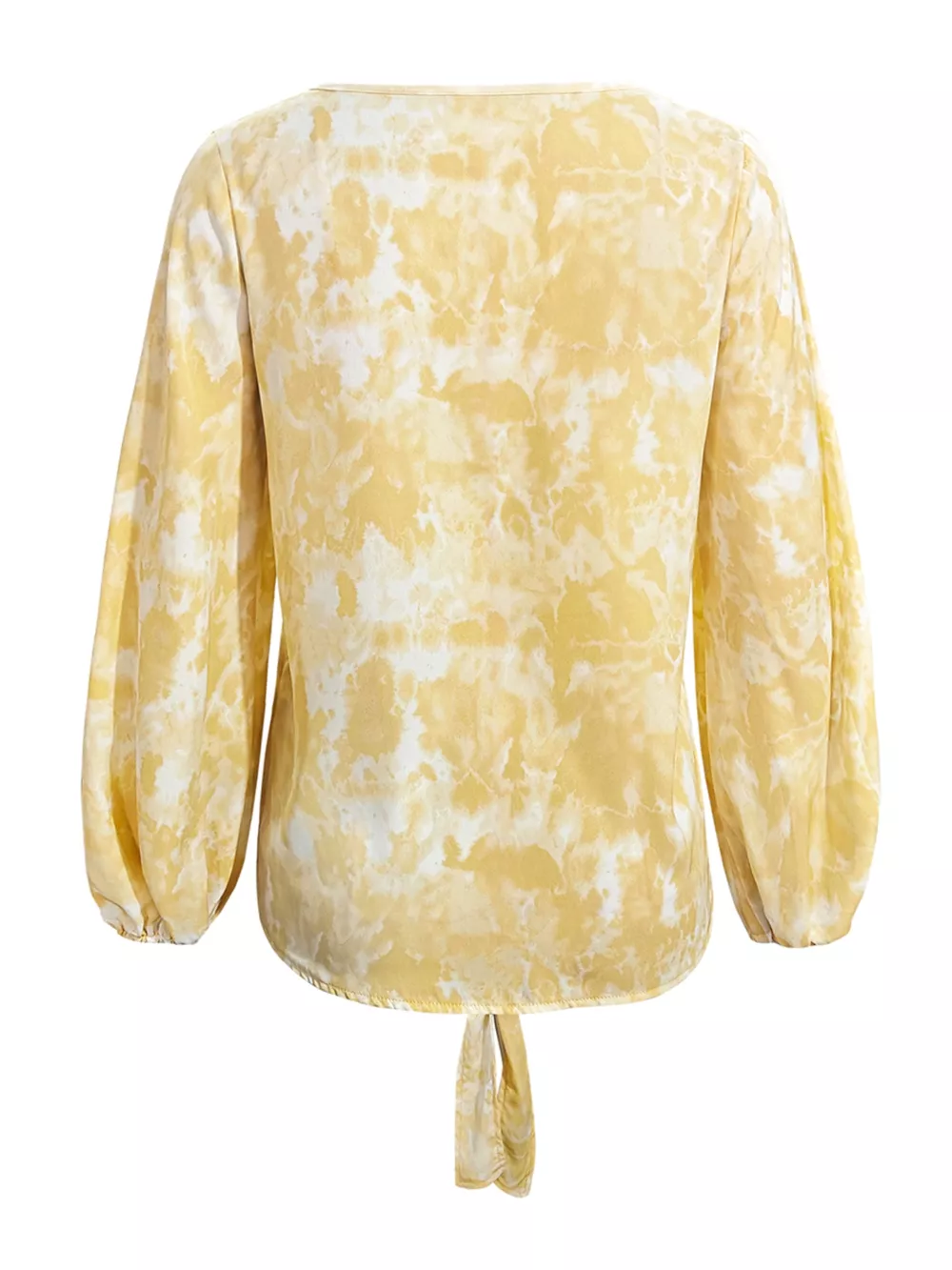 V-Neck Long Sleeve Tie-Front Blouse, image 10
