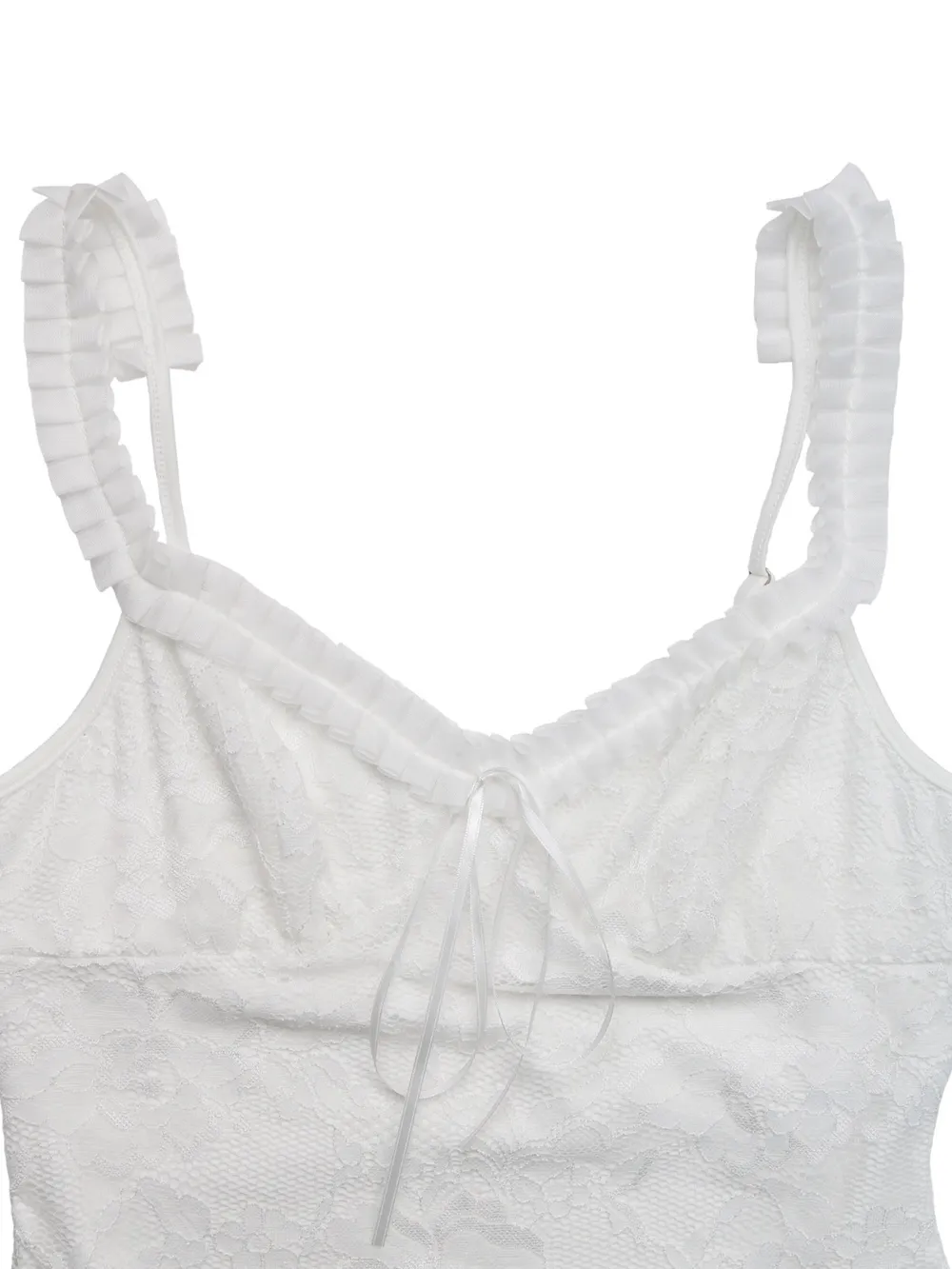 Lace Frill Strap Bodysuit, image 8