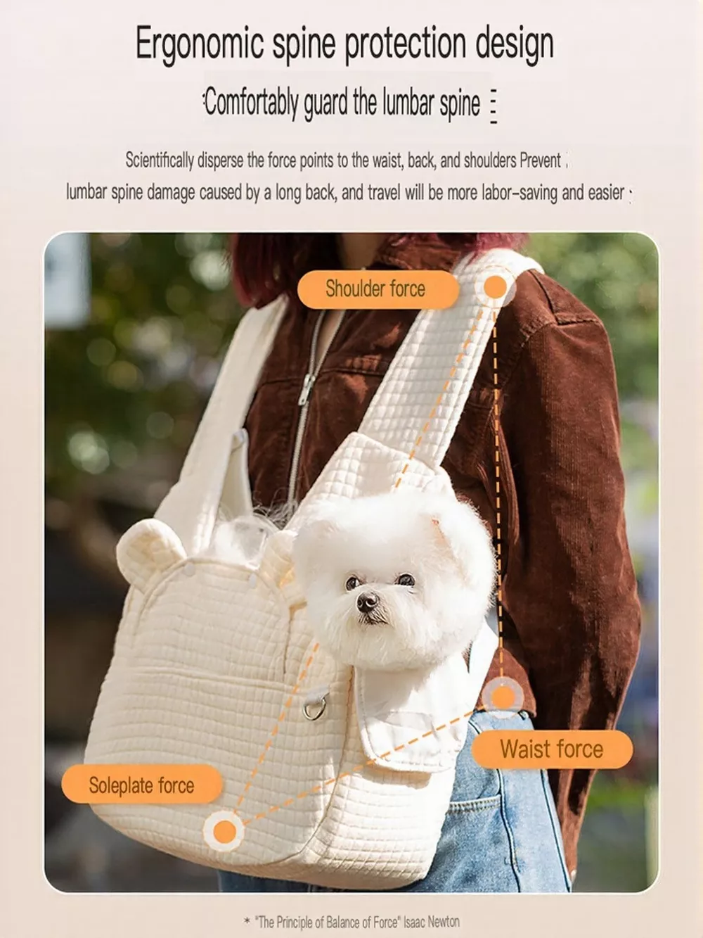 Comfortable Quilted Pet Carrier Sling Bag, image 10