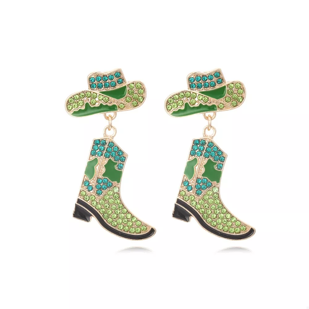 Cowboy Hat and Boot Dangle Earrings, image 2