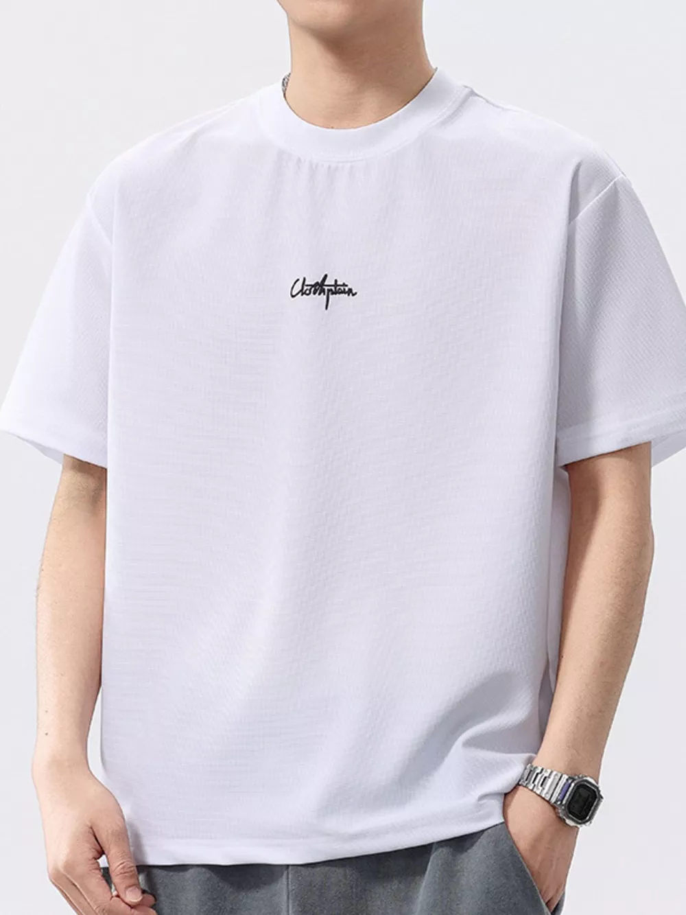 Men's Plus Size Round Neck Short Sleeve T-Shirt, image 5
