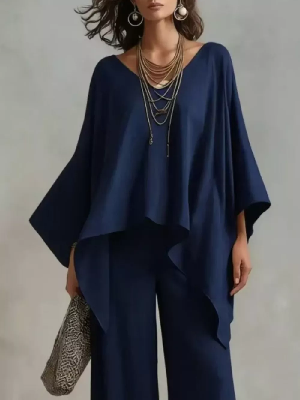 Full Size V-Neck Top and Pants Set Plus Size, image 6