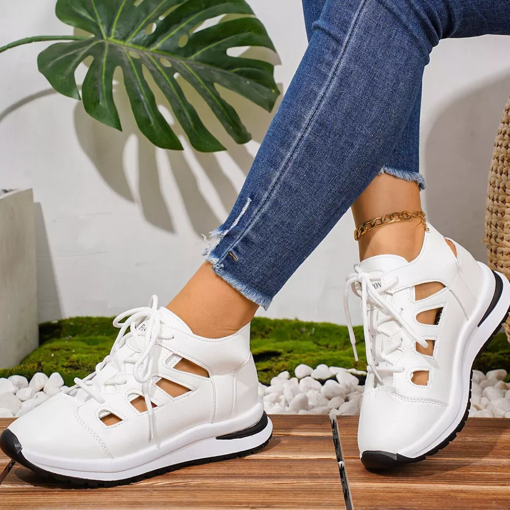 Round Toe Lace Up Sneakers, image 9