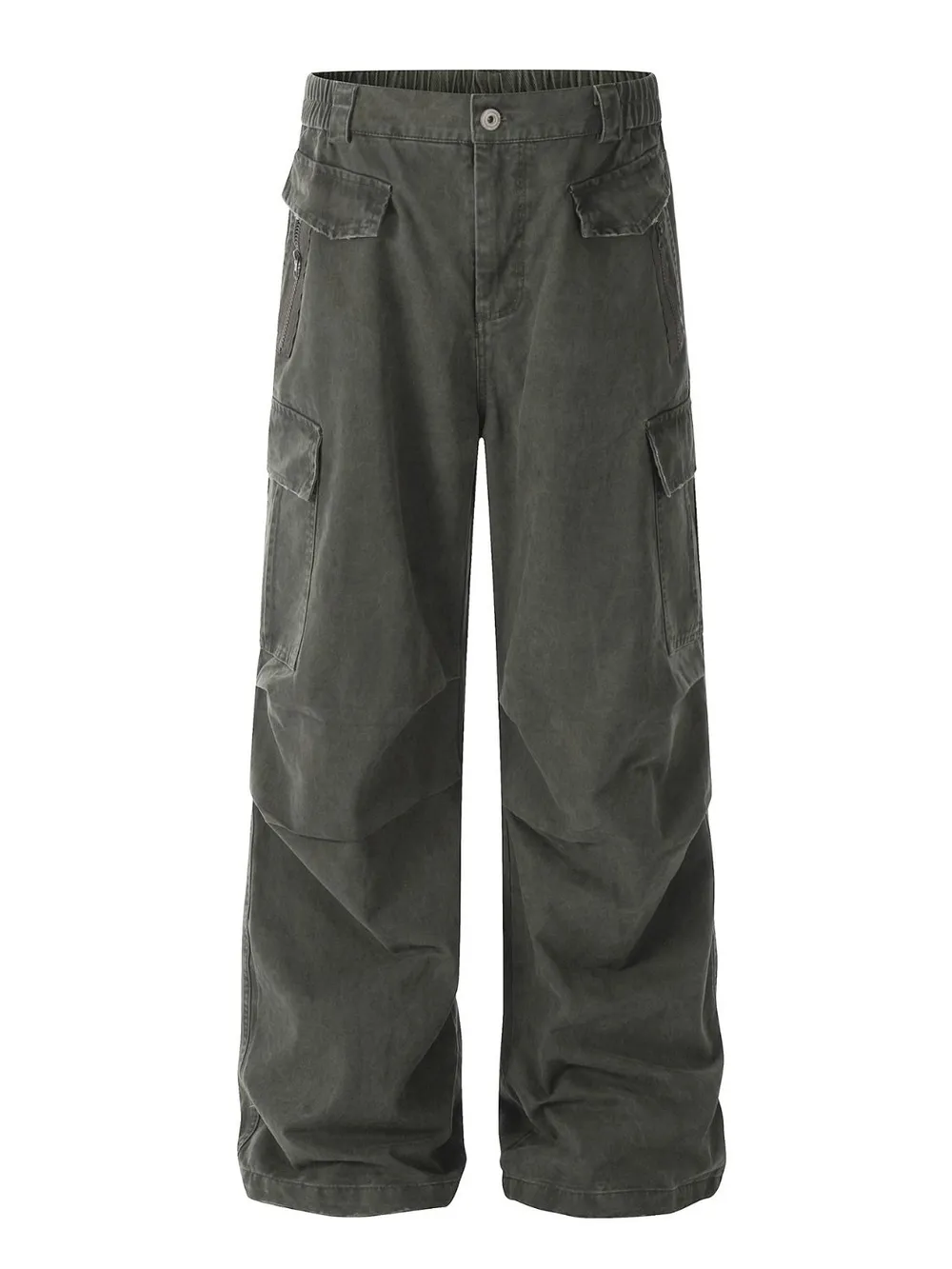 Men's Oversized Cargo Pants with Multiple Pockets