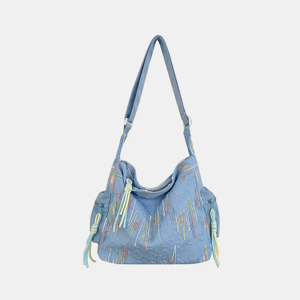 Contrast Texture Shoulder Bag, image 18