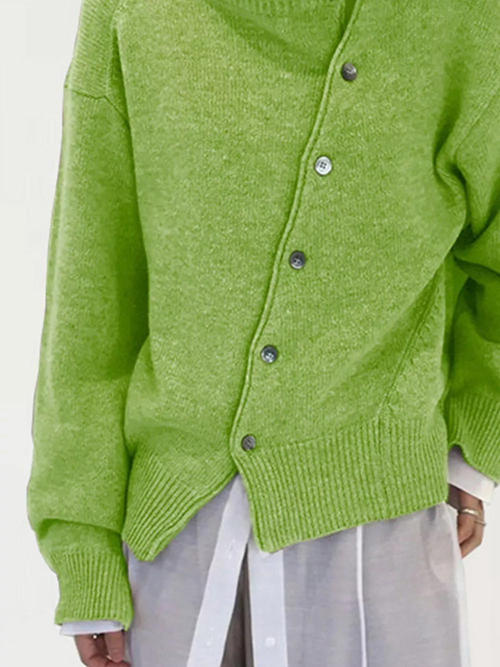 Asymmetric Button-Down Sweater, image 4