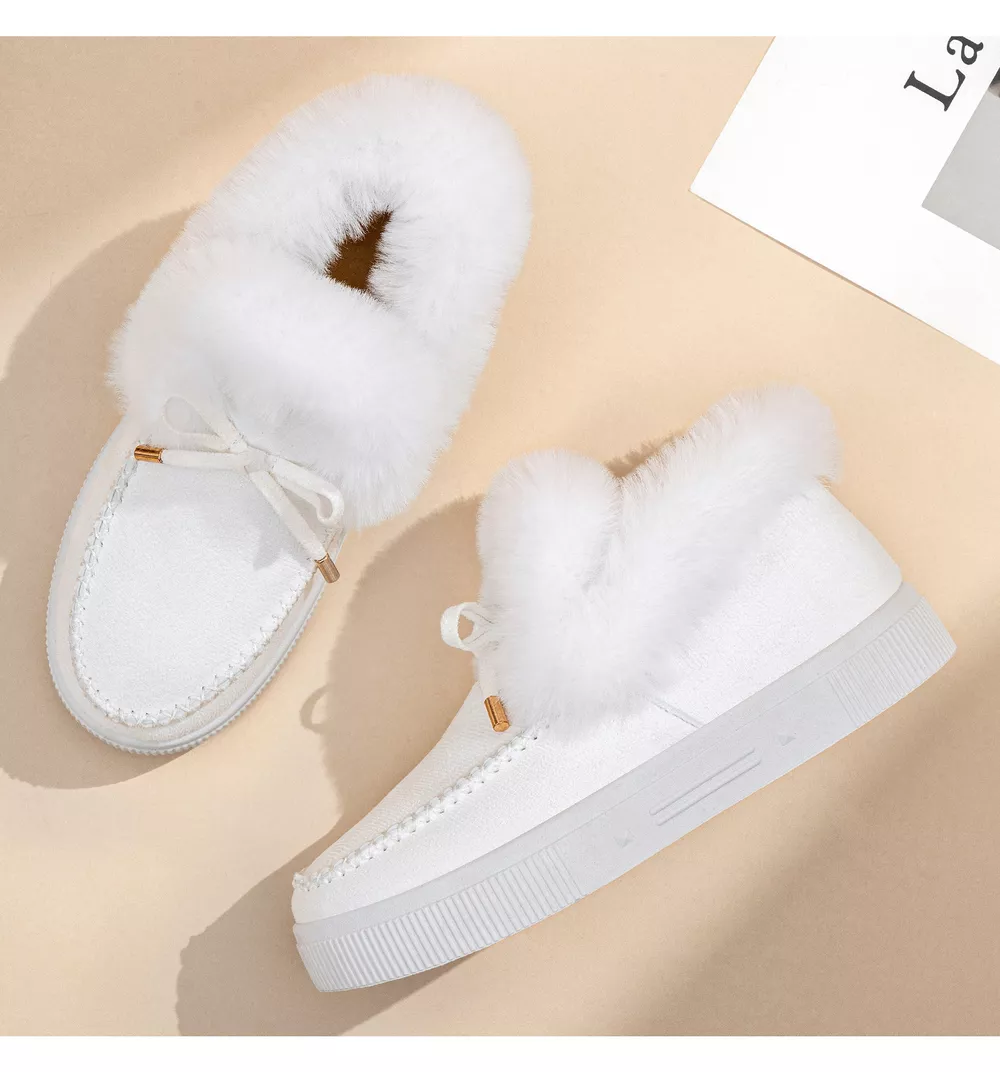 Fuzzy Round Toe Slip-Ons, image 21