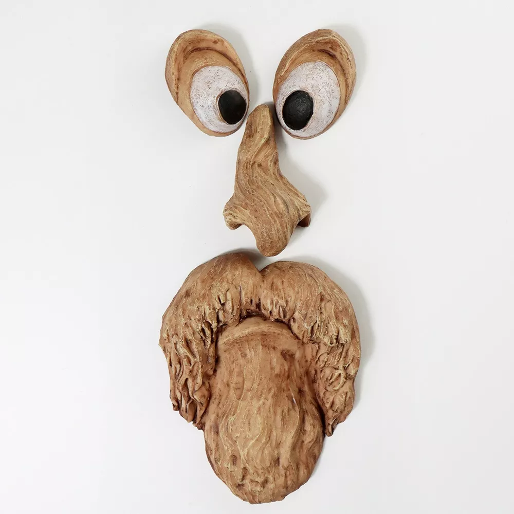 Tree Face Decorative Object with Realistic Wood Texture, image 2