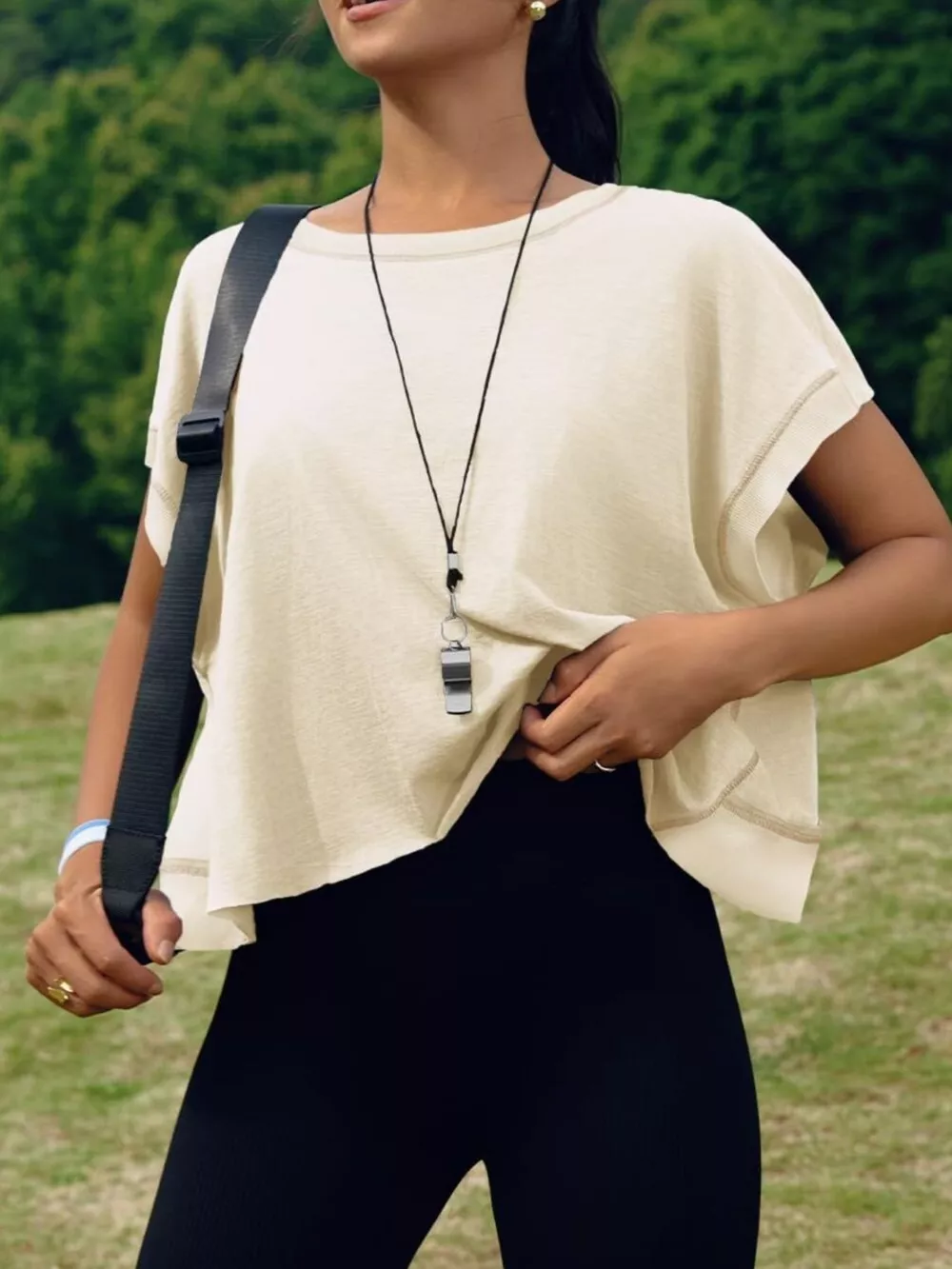 Cutout Back Short Sleeve T-Shirt, image 21