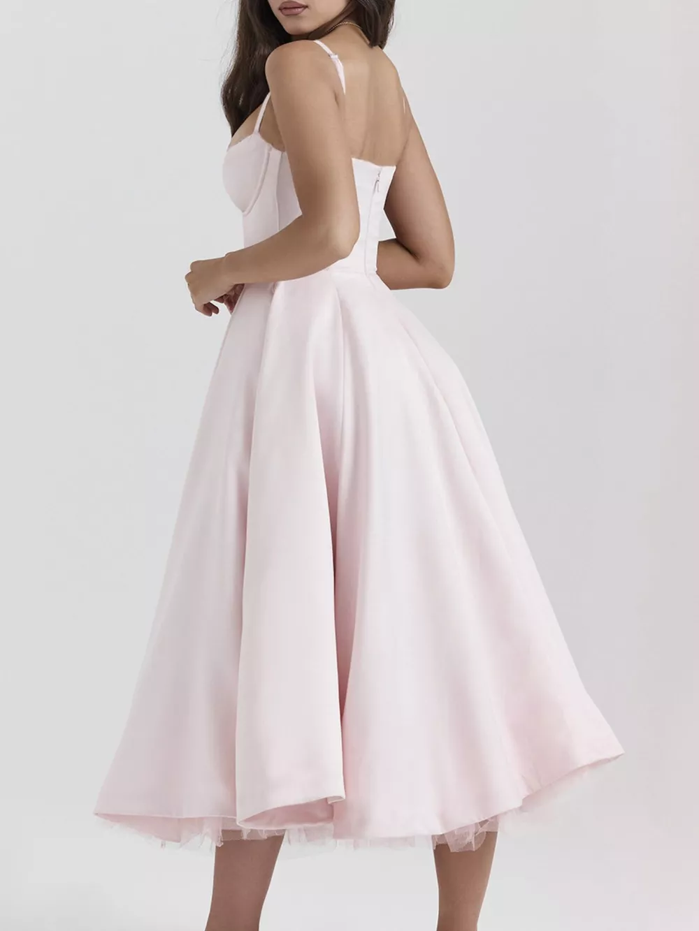 Sweetheart Neck A-Line Midi Dress, image 33