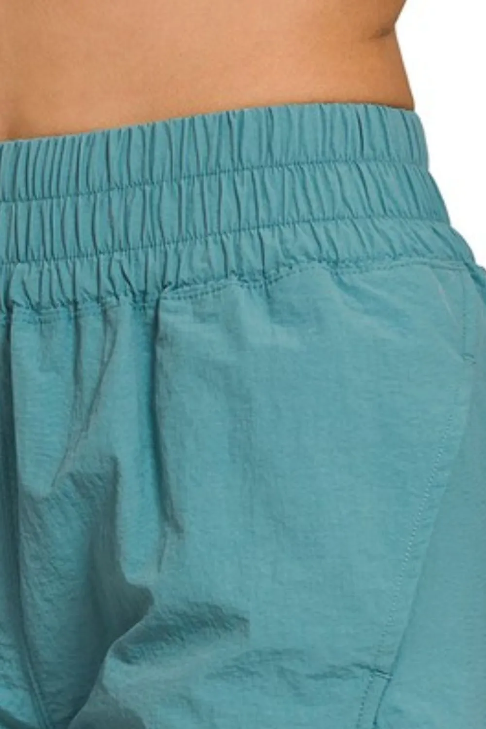 Windbreaker Smocked Waistband Running Shorts, image 3